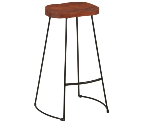 Taburetes de bar Gavin 2 uds madera mango maciza 50x40x78 cm