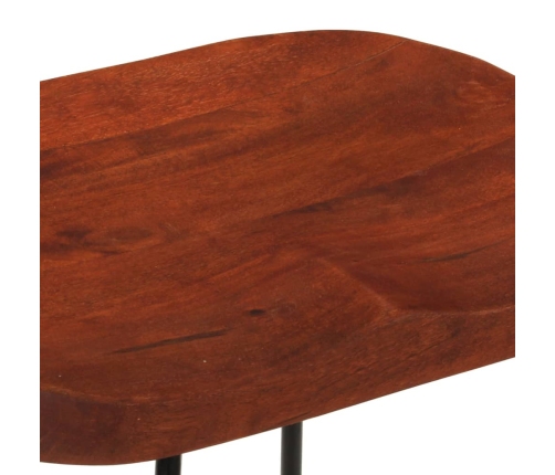 Taburetes de bar Gavin 2 uds madera mango maciza 50x40x78 cm