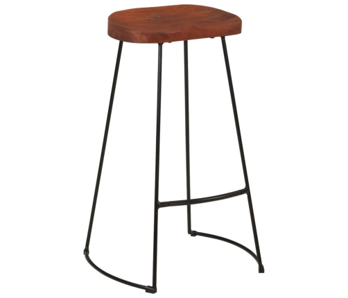 Taburetes de bar Gavin 2 uds madera mango maciza 50x40x78 cm