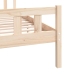 Estructura de cama doble sin colchón madera maciza