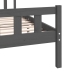 Estructura de cama sin colchón madera maciza gris 140x190 cm