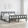 Estructura de cama sin colchón madera maciza gris 140x190 cm