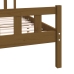 Estructura cama sin colchón madera maciza marrón miel 140x190cm