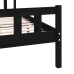 Estructura de cama de madera maciza negro 140x190 cm