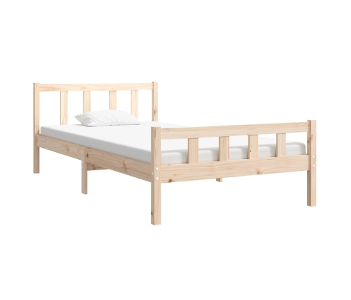 Estructura de cama sin colchón madera maciza 100x200 cm