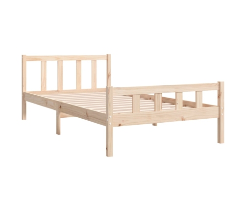 Estructura de cama sin colchón madera maciza 100x200 cm