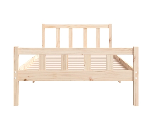 Estructura de cama sin colchón madera maciza 100x200 cm