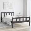 Estructura de cama sin colchón madera maciza gris 100x200 cm