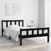 vidaXL Estructura de cama madera maciza negra 100x200 cm