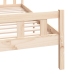 Estructura de cama doble sin colchón madera maciza