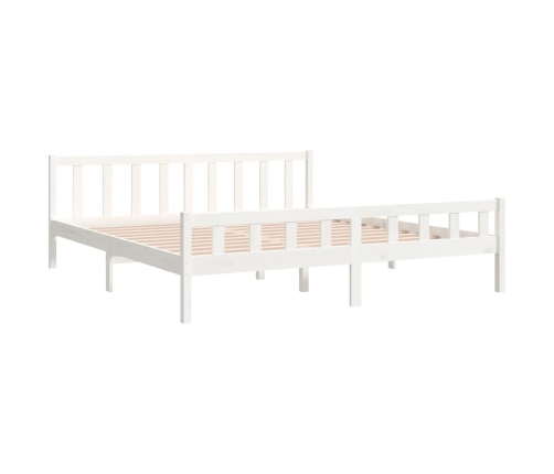 Estructura de cama sin colchón madera maciza blanco 160x200 cm