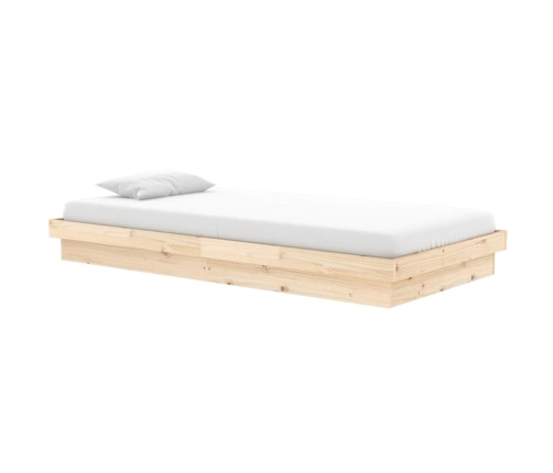 Estructura de cama de madera maciza 90x200 cm