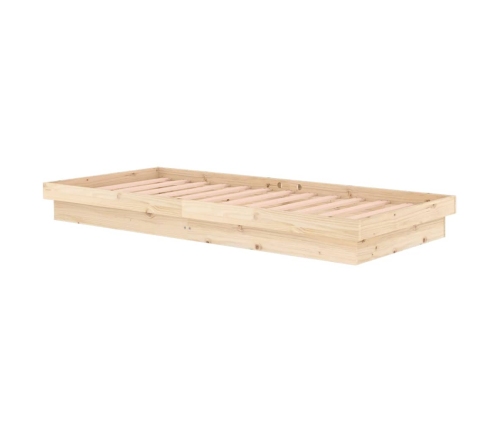 Estructura de cama de madera maciza 90x200 cm