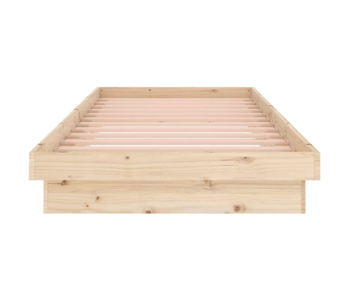 Estructura de cama de madera maciza 90x200 cm
