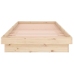 Estructura de cama de madera maciza 90x200 cm