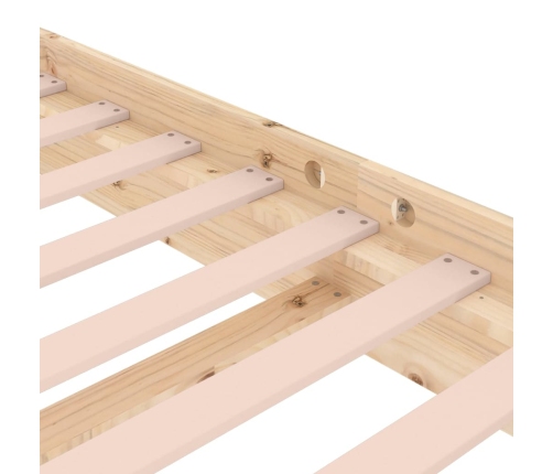 Estructura de cama de madera maciza 90x200 cm