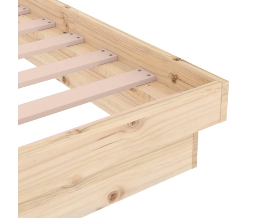 Estructura de cama de madera maciza 90x200 cm
