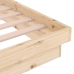 Estructura de cama de madera maciza 90x200 cm