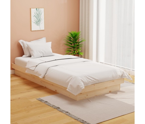 Estructura de cama de madera maciza 90x200 cm