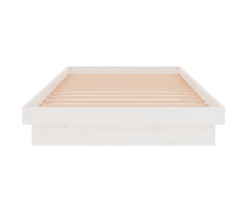 Estructura de cama sin colchón madera maciza blanco 100x200 cm