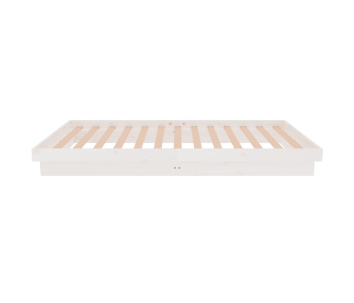 Estructura de cama sin colchón madera maciza blanco 100x200 cm