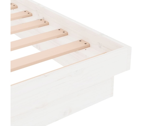 Estructura de cama sin colchón madera maciza blanco 100x200 cm