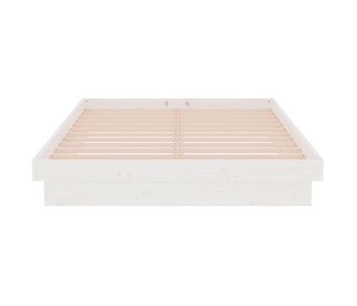 vidaXL Estructura de cama madera maciza blanco 120x200 cm