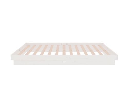 vidaXL Estructura de cama madera maciza blanco 120x200 cm