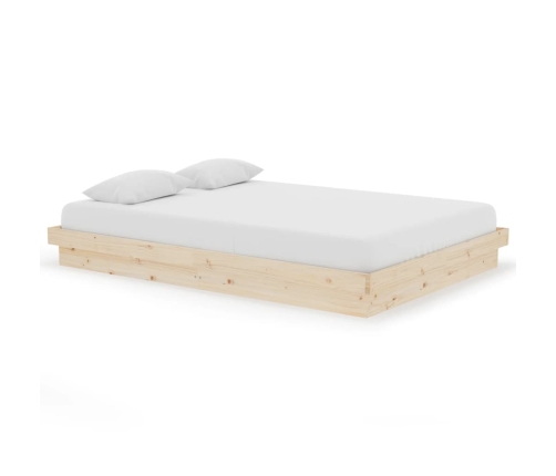 Estructura de cama madera maciza 140x200 cm