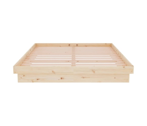 Estructura de cama madera maciza 140x200 cm