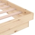 Estructura de cama madera maciza 140x200 cm