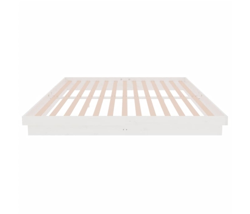 Estructura de cama sin colchón madera maciza blanco 200x200 cm