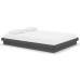 Estructura de cama sin colchón madera maciza gris 140x190 cm