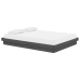 Estructura de cama sin colchón madera maciza gris 140x190 cm