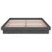 Estructura de cama sin colchón madera maciza gris 140x190 cm