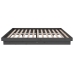 Estructura de cama sin colchón madera maciza gris 140x190 cm