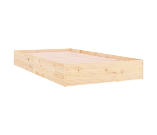 Estructura de cama sin colchón madera maciza 100x200 cm