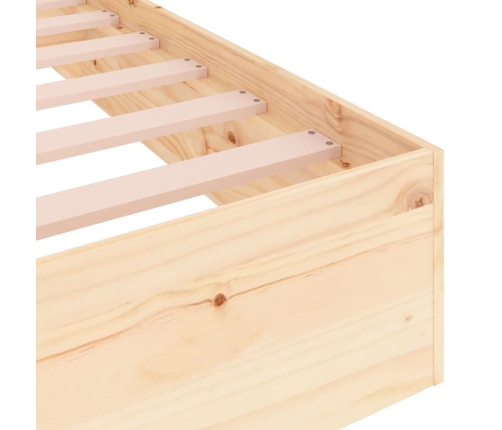 Estructura de cama sin colchón madera maciza 100x200 cm