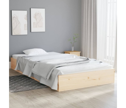 Estructura de cama sin colchón madera maciza 100x200 cm