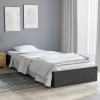 vidaXL Estructura de cama individual madera maciza gris 75x190 cm