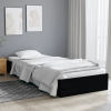 Estructura de cama sin colchón madera maciza negro 75x190 cm