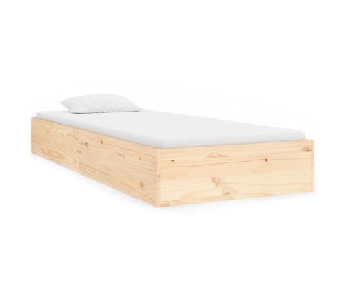 Estructura cama individual sin colchón madera maciza 90x190 cm