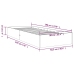 Estructura cama individual sin colchón madera maciza 90x190 cm