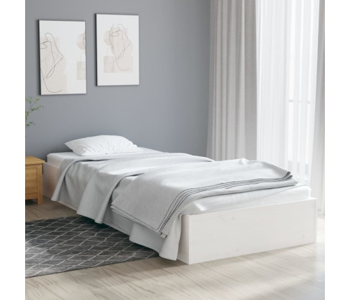 Estructura cama individual sin colchón madera blanco 90x190 cm