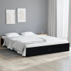 Estructura de cama sin colchón madera maciza negro 120x190 cm