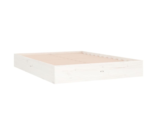 Estructura de cama doble sin colchón madera blanco 135x190 cm