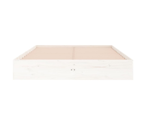Estructura de cama doble sin colchón madera blanco 135x190 cm