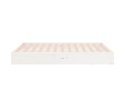 Estructura de cama doble sin colchón madera blanco 135x190 cm