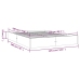 Estructura de cama doble sin colchón madera blanco 135x190 cm