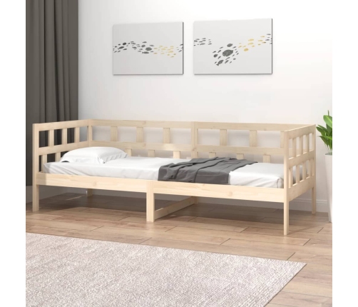 Sofá cama sin colchón madera maciza de pino 90x200 cm